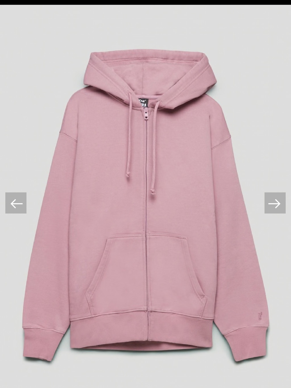Aritzia Pink Zip-Up Hoodie Sweatshirt